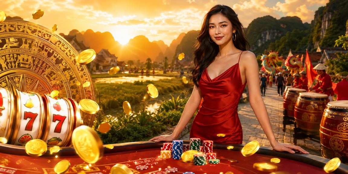 Cảnh lễ hội trò chơi slot tại Ninh Bình