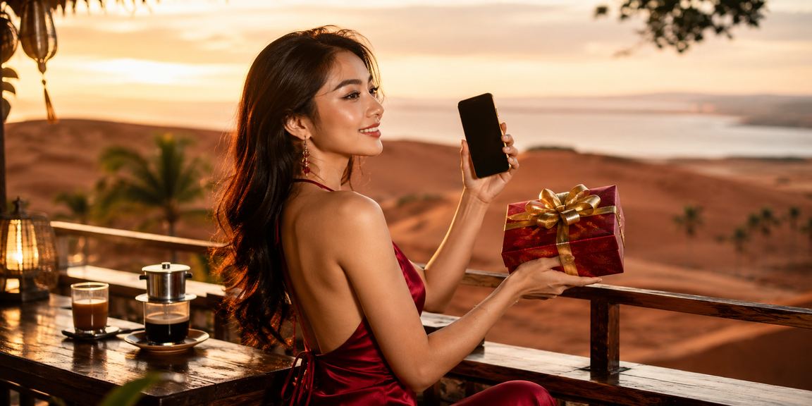 Người chơi tham gia game baccarat trực tiếp tại quán cà phê Vũng Tàu
